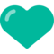 Green Heart emoji on Mozilla